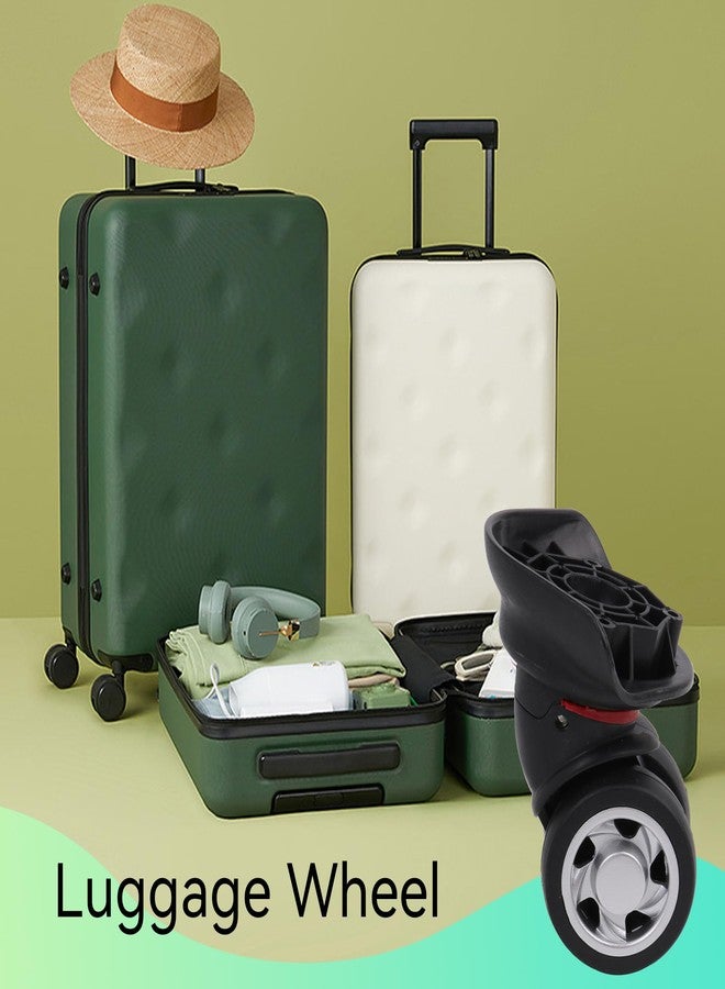 logyues 4Pcs Universal Swivel Wheel Left Suitcase Wheel (4L) 115W Series W055 Wheel Replacement Black - Image 3
